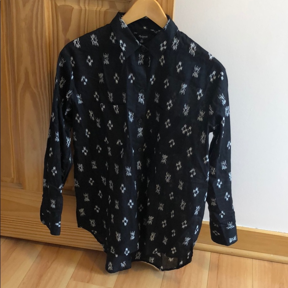 Madewell cotton burton up in ikat